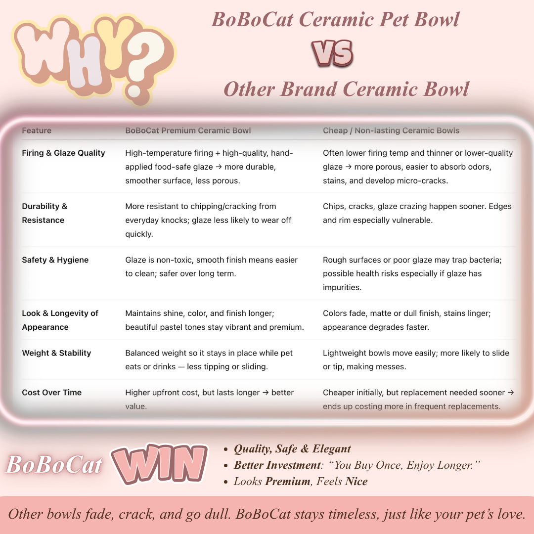 BoBoCat Premium Ceramic Pet Bowl